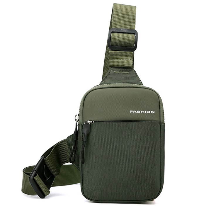 Táska, QttvbTna, Nylon, 12 x 3 x 17 cm, zöld