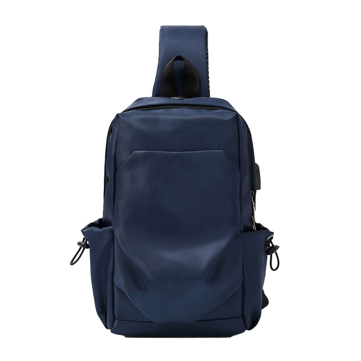 Férfi és női táska, mellkas táska, válltáska, kereszt táska utazáshoz, túrázáshoz, napihátizsák Sötétkék