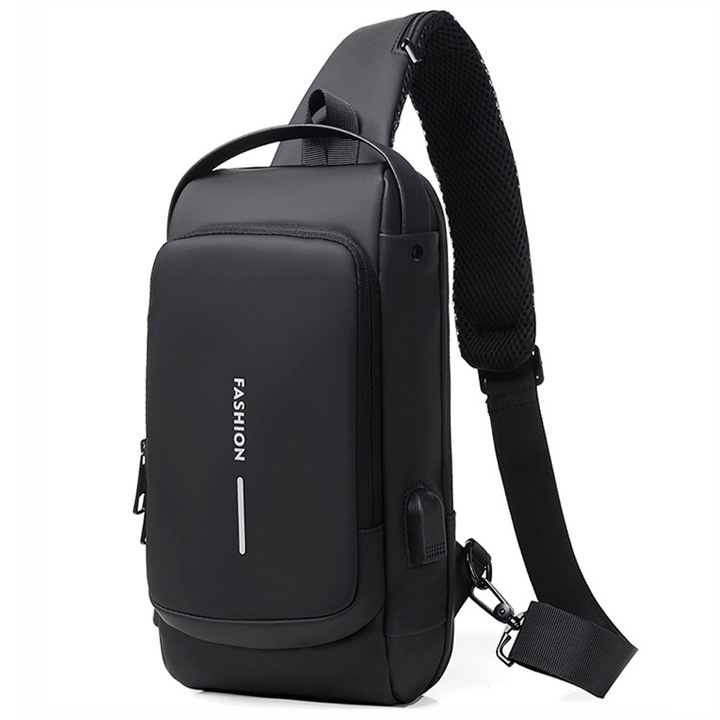 Nappali túra hátizsák - Utazó válltáska, vízálló, TSA zárral, kis lopásgátló hátizsák Kemping táska utazáshoz, szabadidőhöz, ingázáshoz, üzleti célra, fekete