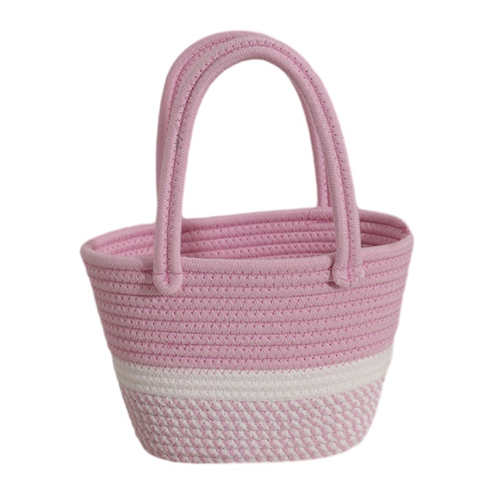 Pamut táska Strandtáska Bevásárlótáska Válltáska belső zsebbel Kézitáska Tornazsák Crossbody táska Pénztárcák Rózsaszín