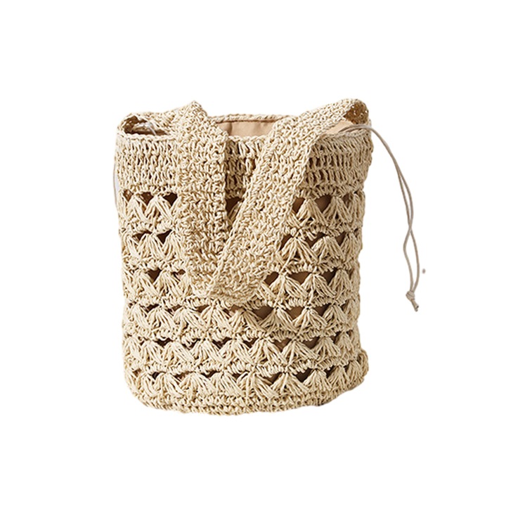 Női strandtáska szalmából készült válltáska