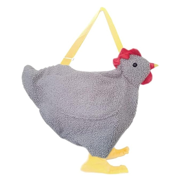 Jormftte női válltáska, csirke modell, szürke, 40x26x7cm