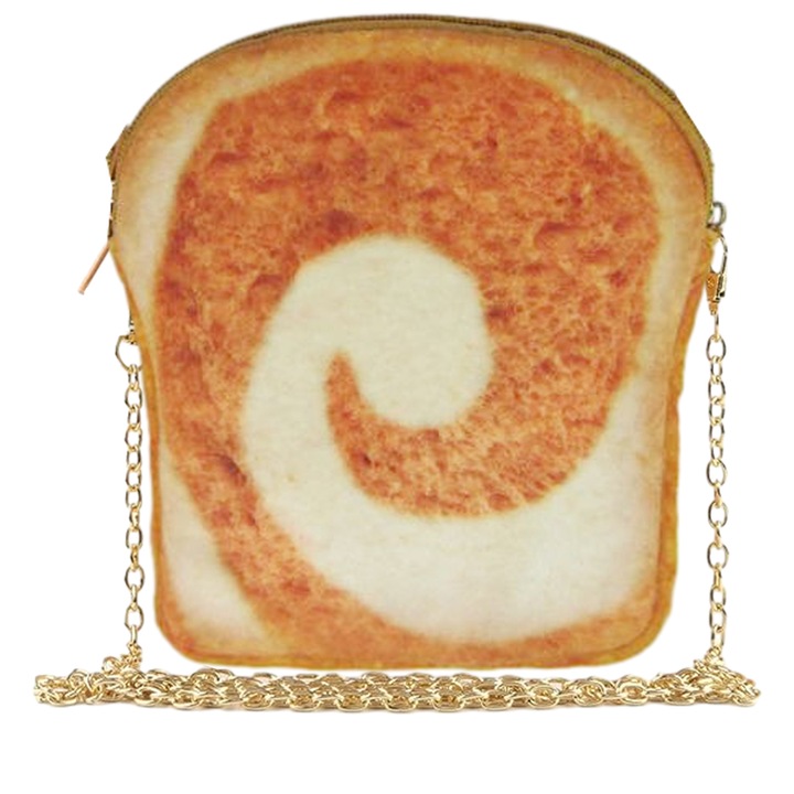 Vicces buggyantott tojásos pirítós láncos táska - Csokis tekercses pirítós láncos táska