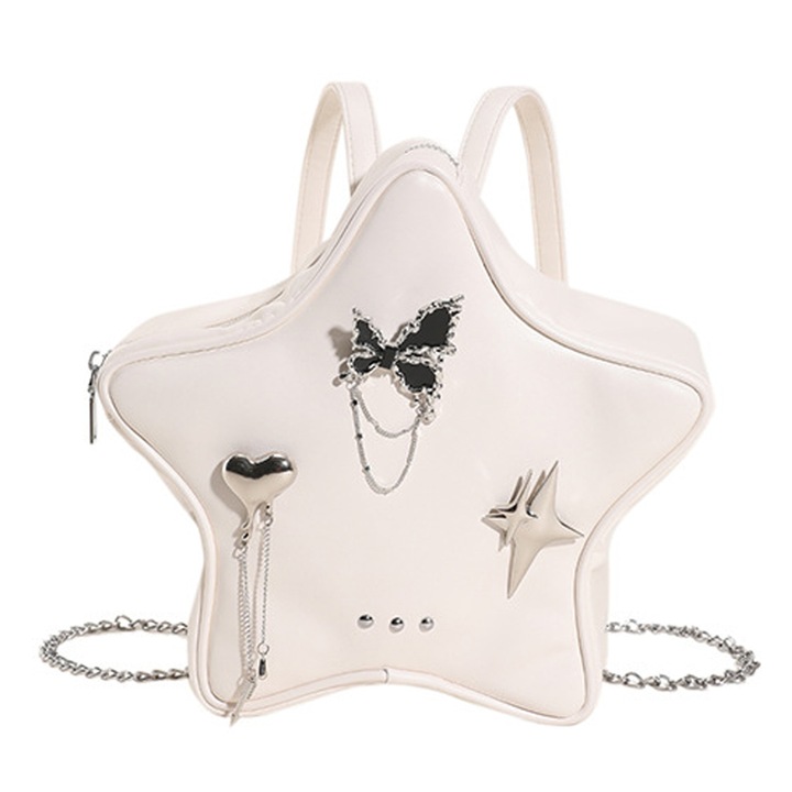 Jormftte női crossbody táska, fekete/ezüst/bézs, 25x21.5x7cm, 1 db-os szett.