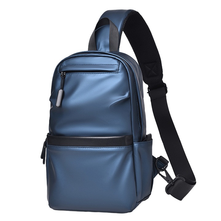 Jormftte férfi crossbody táska, multifunkcionális, kék, 30x20x8cm