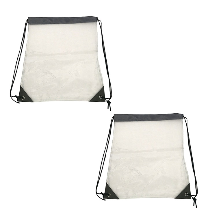 2 db PVC húzózsinóros hátizsák szett, Jormftte, sötétszürke