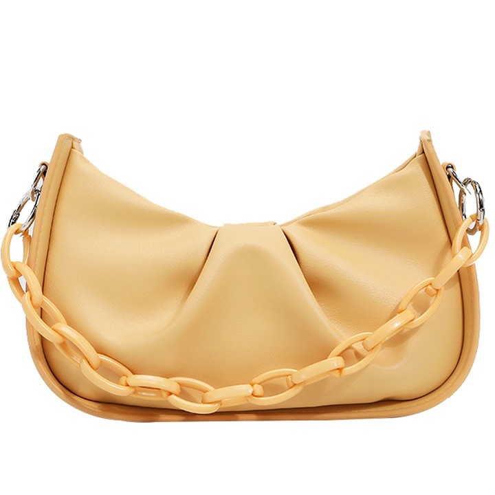 Női táska Jormftte, Cloud modell, sárga színű, mérete 26x7x15cm