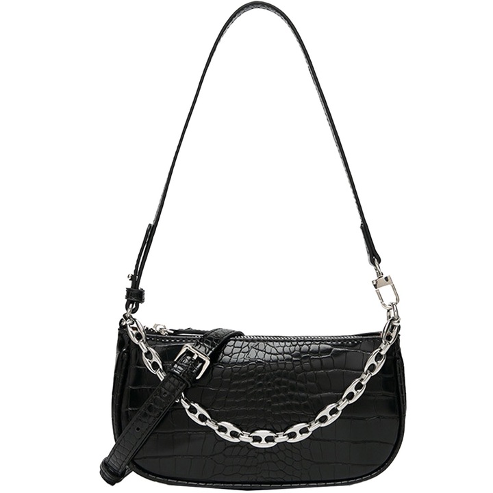 Jormftte női válltáska, Sweet And Cool modell, fekete/bézs/lila, 20x7x14cm