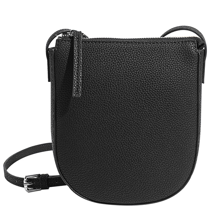 Чанта за мобилен телефон QttvbTna естествена кожа черна 16х5х19см