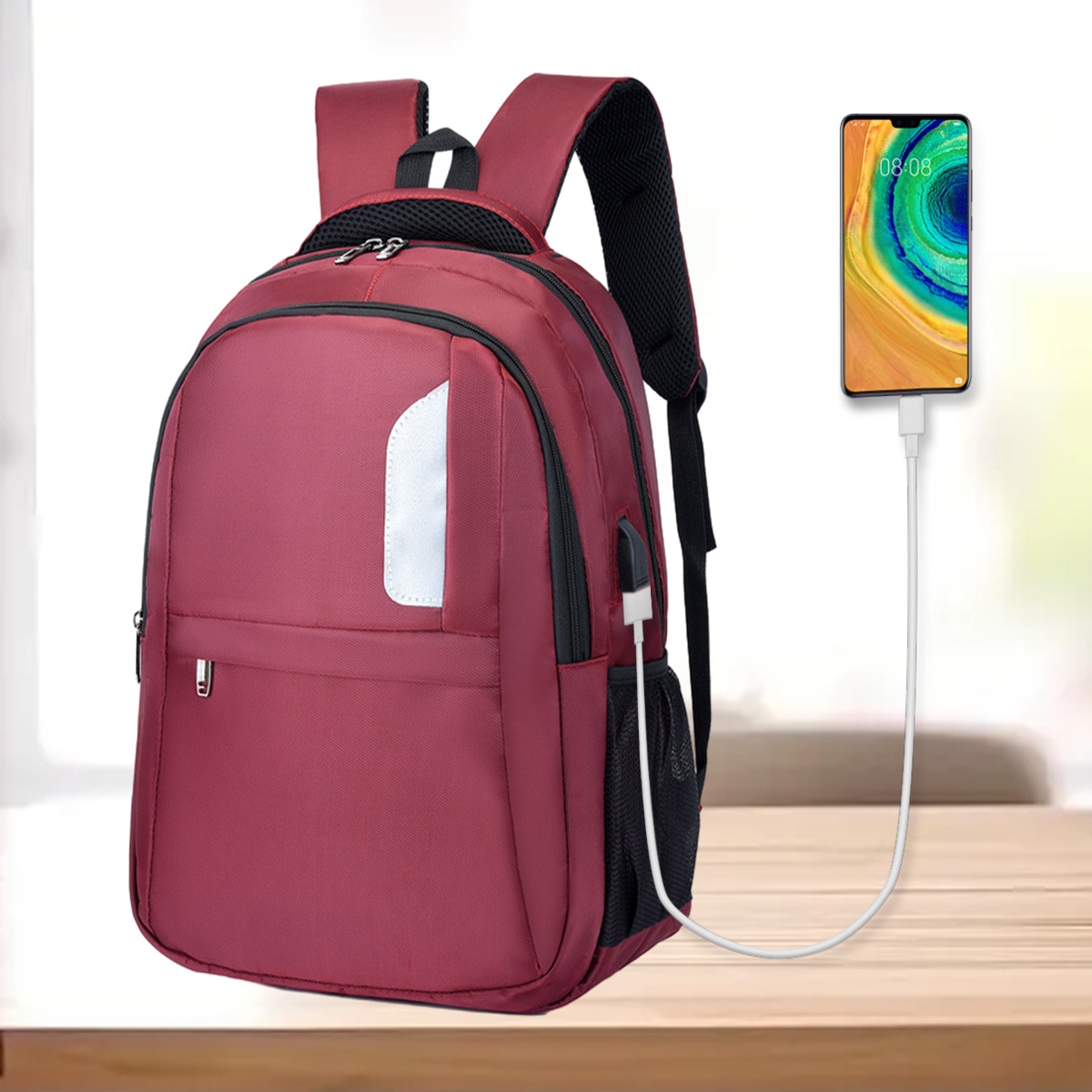 Rucsac pentru laptop de lucru pentru femei si barbati, rucsac de calatorie mare impermeabil, geanta pentru laptop de lucru