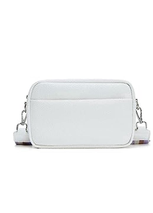 Чанта, QttvbTna, дамска, полиуретан, бяла, 23x14x7см