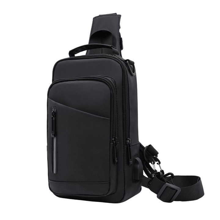 Rucsac de umar Sling messenger pentru barbati, geanta de piept de mare capacitate pentru calatorii si drumetii