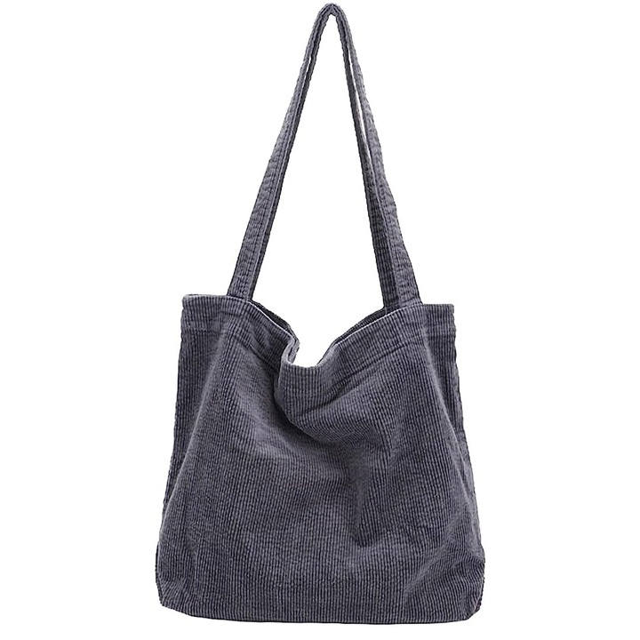 Női válltáska, Jormftte, nagy kapacitású, szürke, 46x39x12cm