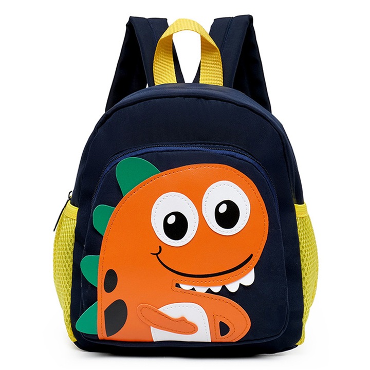 Jormftte mini hátizsák, 3D dinoszaurusz, többszínű, 6-12 év, cipzáras záródás