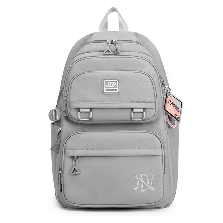 Laptop hátizsák 15,6 hüvelykes iskolatáska főiskolai hátizsák lopásgátló utazó hátizsák nagy hátizsák tinédzsereknek lányok nők diákok világosszürke