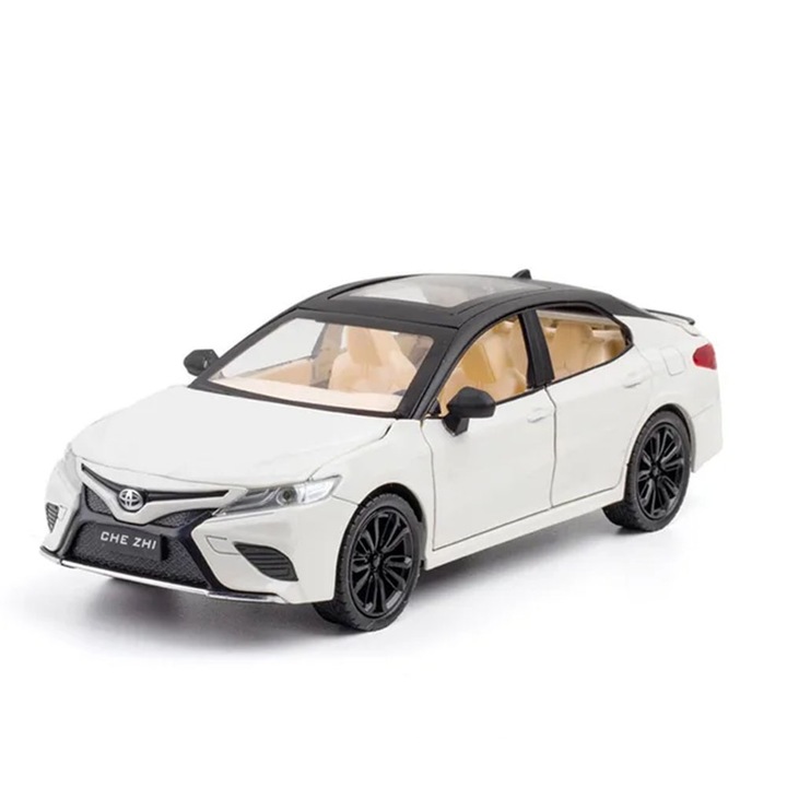 Fém autó Toyota Camry, 1:24, Fehér, Csomagolás nélkül