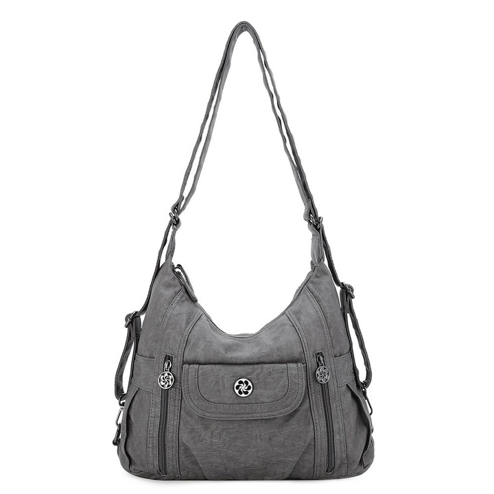 QttvbTna női táska, PU, szürke, 14,5x11 hüvelyk