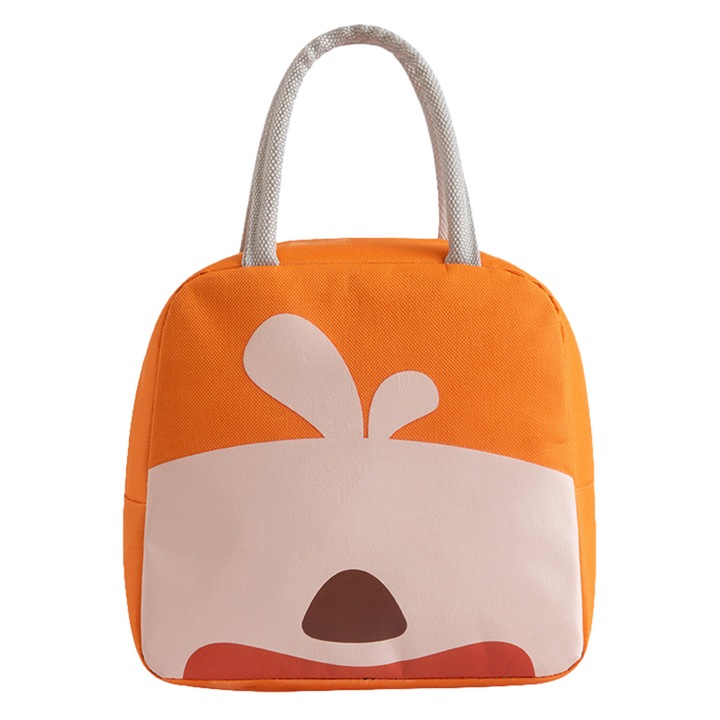 Geanta termoizolanta de pranz, portocaliu, 22x23 cm
