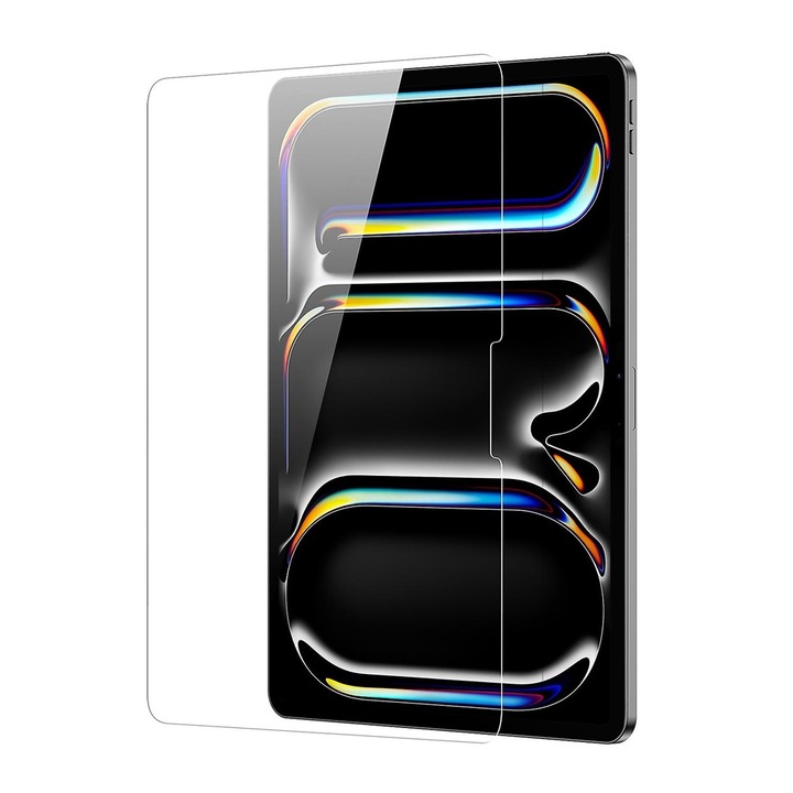 Folie Protectie Tableta pentru Apple iPad Pro 11 (2024) din Sticla Securizata, OPTIM SOLUTION, Lipire pe Toata Suprafata, 99.99% High Definition Clarity, Ultra Optim Protection Technology, Tested Glass, Transparent