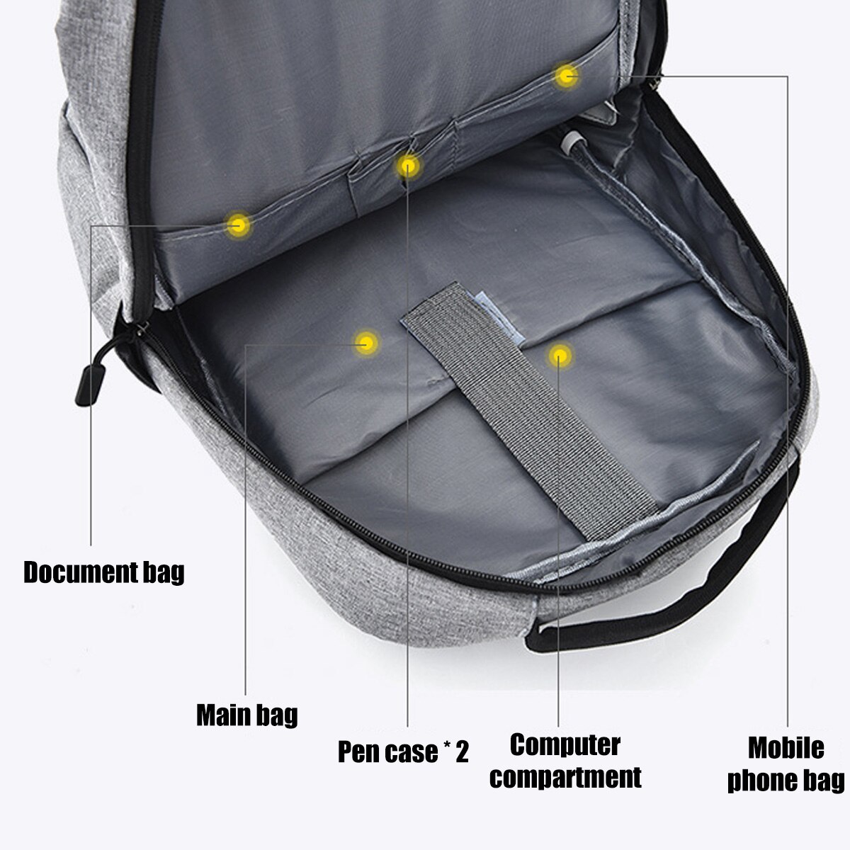 Rucsac laptop rezistent la apa, rosu, 41x29x11 cm