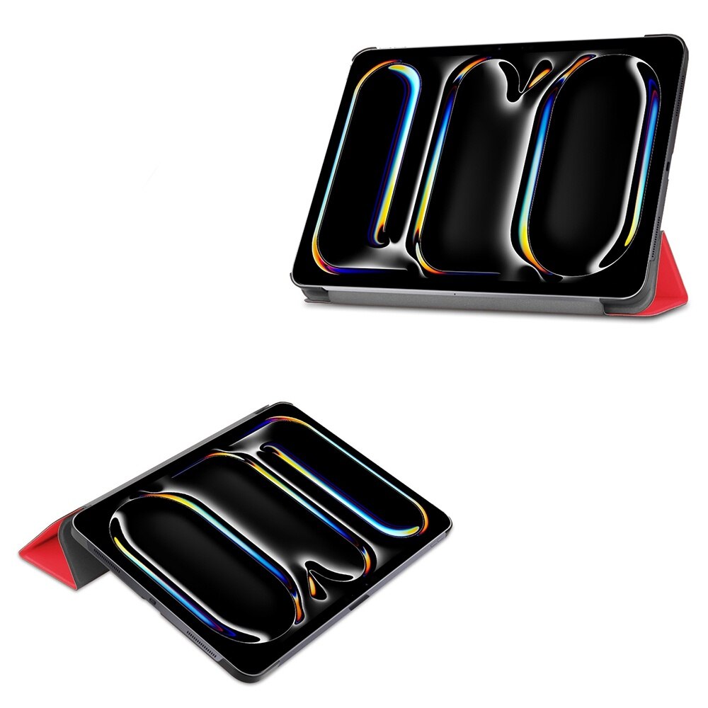 Husa compatibila cu Apple iPad Pro 13 (2024), 13.0 inchi, Tip carte, Bounce Comando, Protectie completa, Stand, Rosu