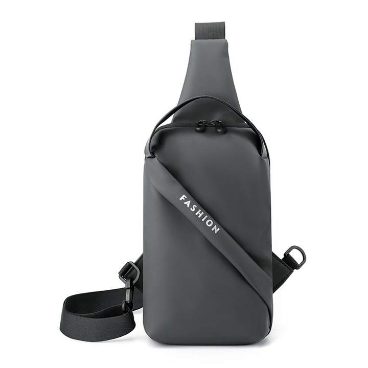 Rucsac Crossbody Cozevdnt, 25l, pentru barbati, poliester, Gri