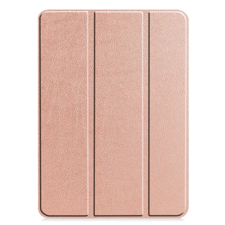 Husa compatibila cu Apple iPad Pro 13 (2024), 13.0 inchi, Tip carte, Bounce Comando, Protectie completa, Stand, Rose Gold