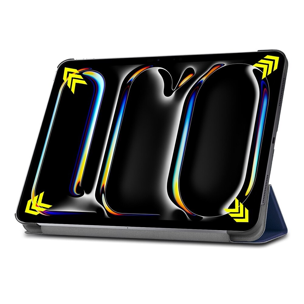 Husa compatibila cu Apple iPad Pro 13 (2024), 13.0 inchi, Tip carte, Bounce Technology, Functie Wake/ Sleep, Comando Stand, Protectie completa, Albastru