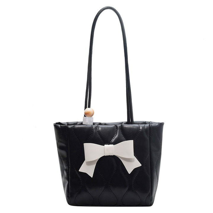 Nagy kapacitású táska, Jormftte, fekete, 28x22x21cm, vastagság 7cm