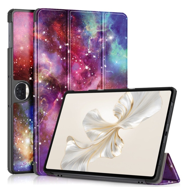 Husa compatibila cu Honor Pad 9, 12.1 inchi, Tip carte, Bounce Comando, Protectie completa, Stand, Galaxy