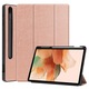 Husa compatibila cu Samsung Galaxy Tab S8 Plus, 12.4 inchi, Tip carte, Bounce Technology, Functie Wake/ Sleep, Comando Stand, Protectie completa, Stand, Rose Gold