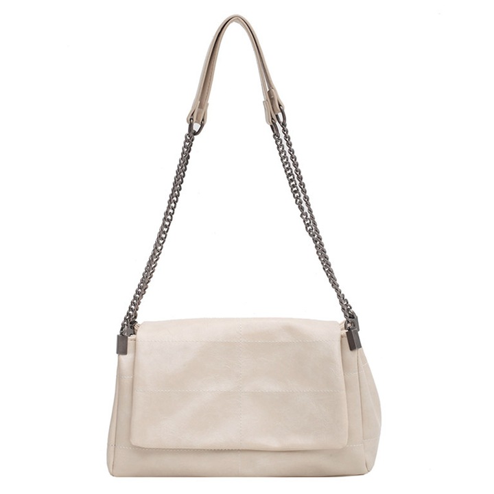 Női válltáska, Jormftte, nagy kapacitású, fekete, 31x20x13cm