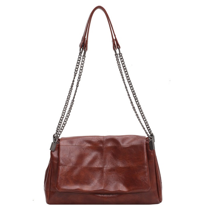 Női válltáska, Jormftte, nagy kapacitású, fekete, 31x20x13cm