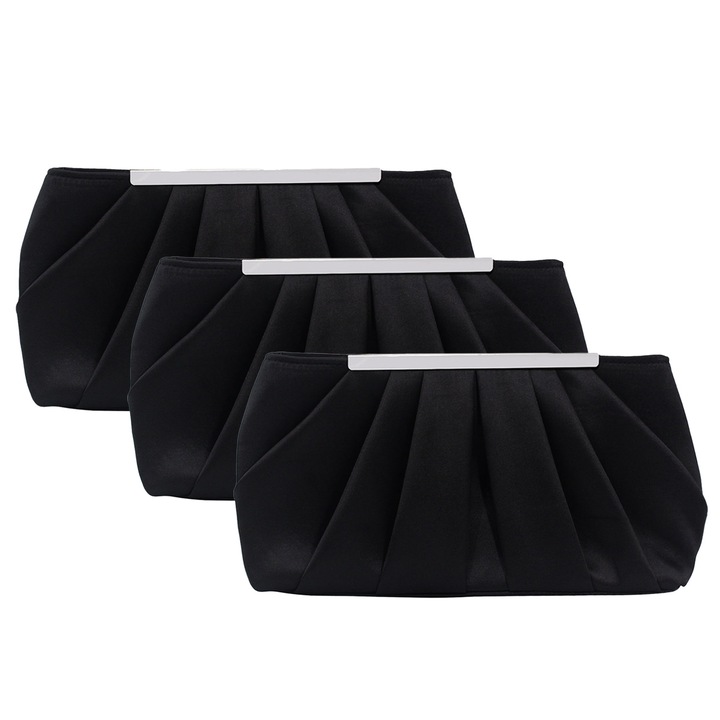 Jormftte estélyi táska, pliszírozott, szatén, többszínű, 31.5x15x5 cm