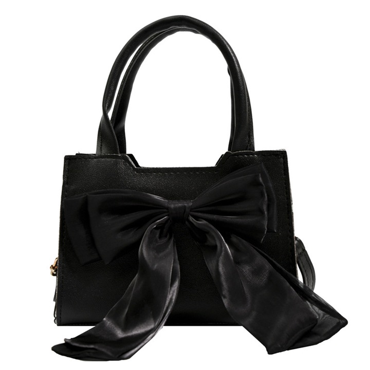 QttvbTna válltáska, PU, fekete, 29x26x28x7cm