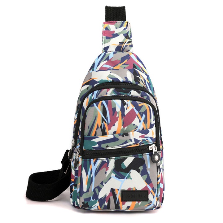 Sporttáska, QttvbTna, nylon, cipzárral záródó, 30x17x11 cm