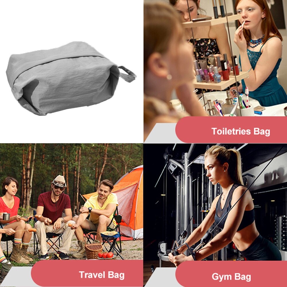 Geanta cosmetice QttvbTna, material absorbant, gri,