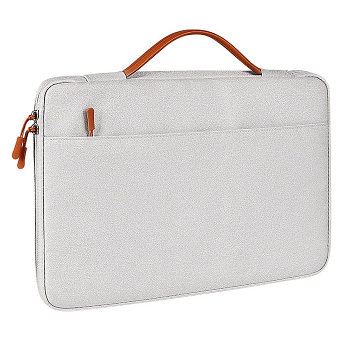 QttvbTna laptoptáska, ellenálló poliészter, külső zseb, 39x1,8x28 cm, fehér