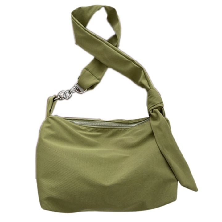 Retro válltáska, QttvbTna, pamutvászon, állítható, zöld