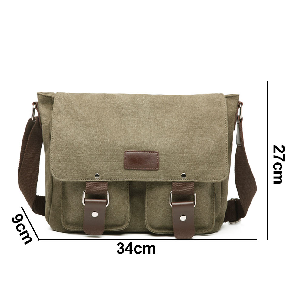 Geanta messenger barbati, BGHYHYHI, panza, vintage, 34 x 27 cm