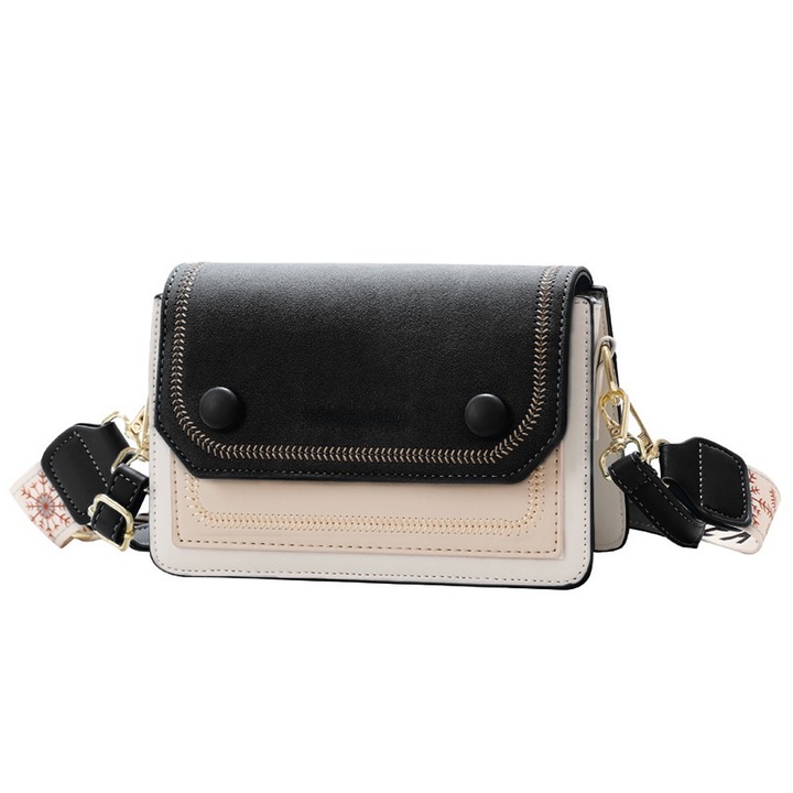 Малки чанти тип кросбоди за жени - Ръчна чанта - Модерен двуцветен дизайн