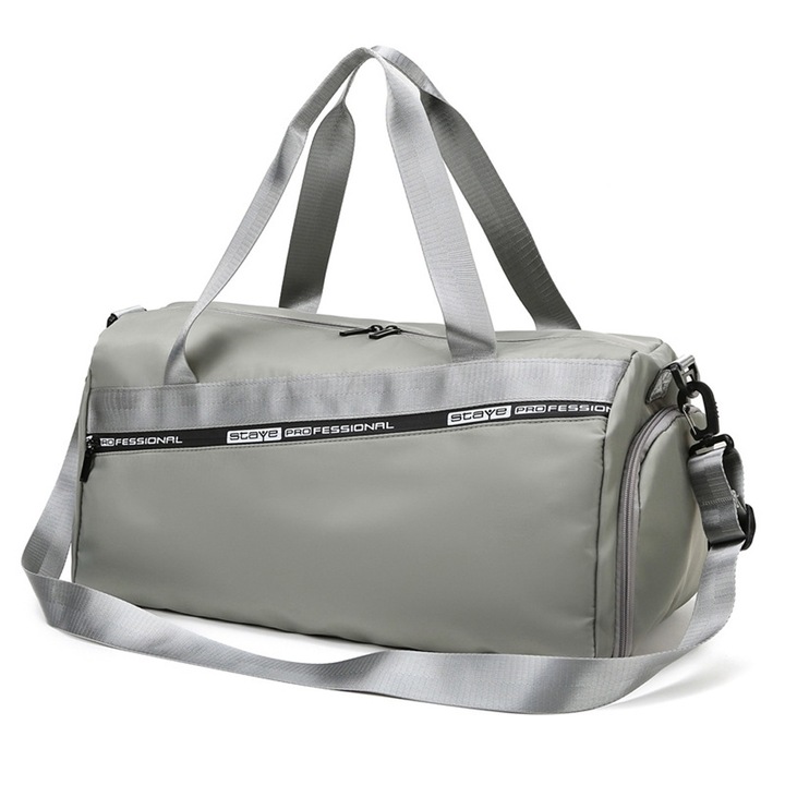 Jormftte sporttáska, kis duffle táska, vízálló, utazáshoz, sporttevékenységekhez, szürke