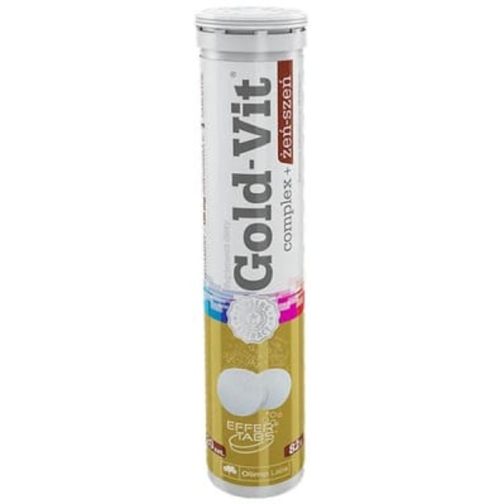 Complex de Vitamine Olimp Labs Gold-Vit, Ginseng Coreean, Tablete Efervescente, Aroma de Portocale, 20 buc