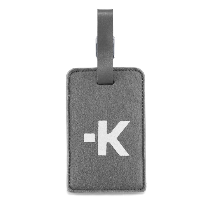 Eticheta de bagaj Skross cu card pentru date de contact, Gri