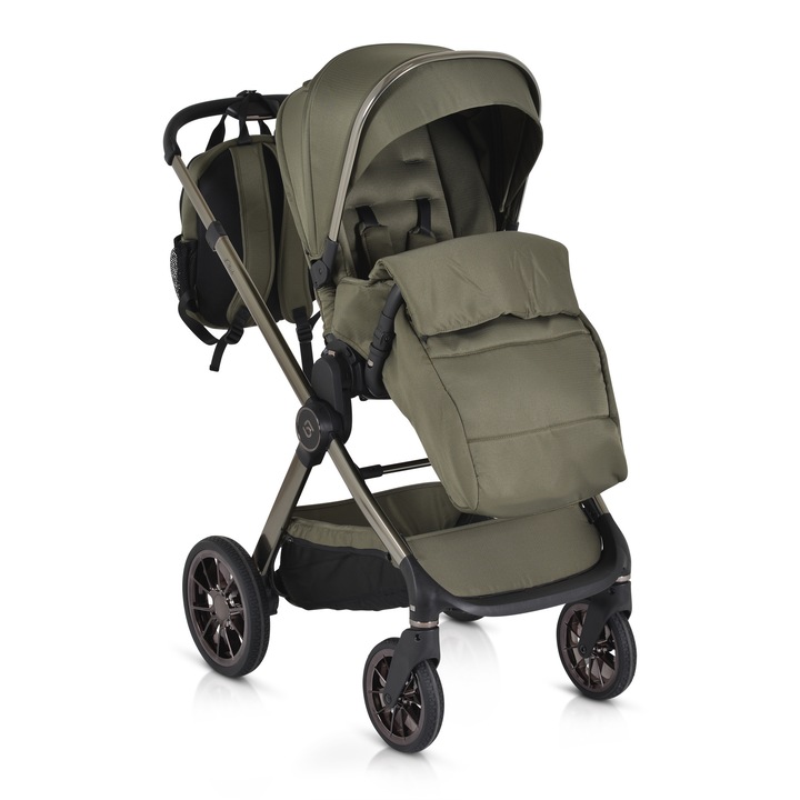 Комбинирана количка Cangaroo, iClick, 2 в 1, зелен, 0 месеца +