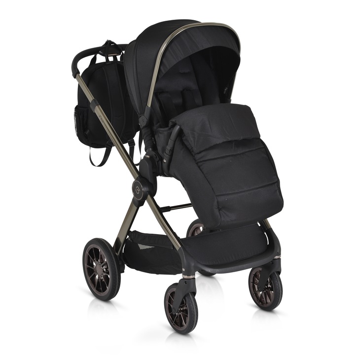 Комбинирана количка Cangaroo, iClick, 2 в 1, черен, 0 месеца +