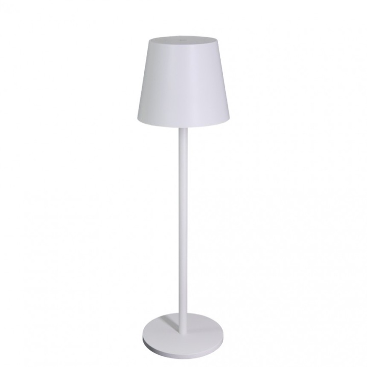 LED настолна лампа Lightex SOHO, DC 5V, 3W, CCT, 200lm, Touch+USB, Type C, Димируема, 2000mah, Li-ion, IP54, Бял