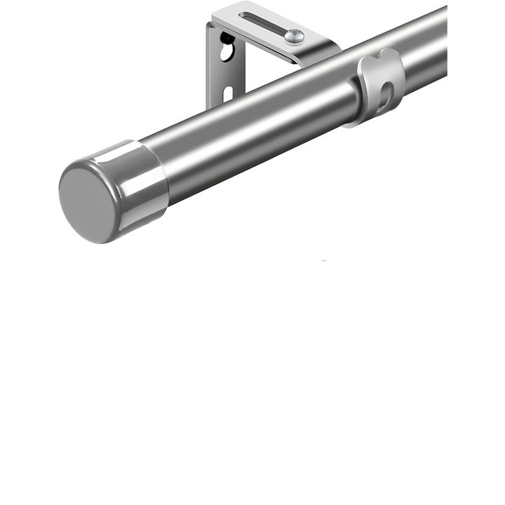 Bara de Perdea INFLATION cu Capace Detasabile, 76-198 cm, Argintiu