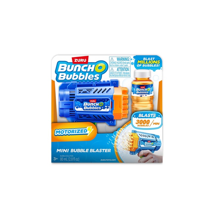 BUNCH O BUBBLES, комплект за игра, сапунени мехури, малък бластер
