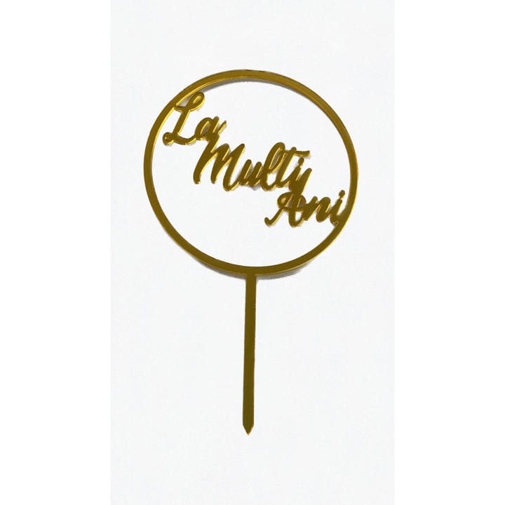 Arany "Happy Birthday" tortafedő 15 cm